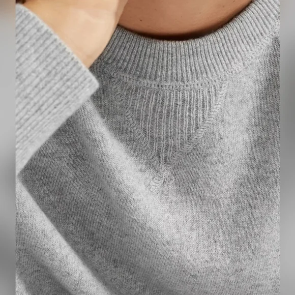 Everlane The Cashmere Sweatshirt Heathered Grey XXS - Picture 2 of 3